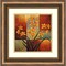 Orange Orchid by Jill Devereaux Wood Framed Wall Art Print 17 in. W x 17 in. H